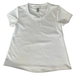 NWT Erge Designs white yoga‎ Tee size small